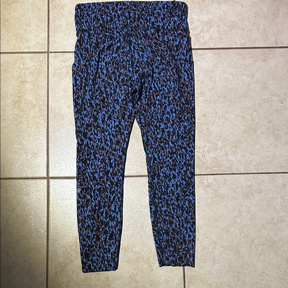 Blue and Black Patterned Lululemon Leggings - Picture 3 of 4